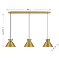 MERIDIAN, MID-CENTURY MODERN LINEAR CHANDELIER, LINEAR LIGHT
