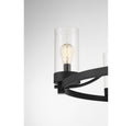 MERIDIAN, MODERN CONTEMPORARY MATTE BLACK CHANDELIER, CHANDELIER LIGHT