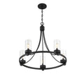MERIDIAN, MODERN CONTEMPORARY MATTE BLACK CHANDELIER, CHANDELIER LIGHT