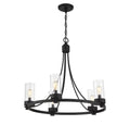 MERIDIAN, MODERN CONTEMPORARY MATTE BLACK CHANDELIER, CHANDELIER LIGHT