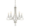 MERIDIAN, MODERN CONTEMPORARY BRUSHED NICKEL CHANDELIER, CHANDELIER LIGHT