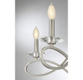 MERIDIAN, MODERN CONTEMPORARY BRUSHED NICKEL CHANDELIER, CHANDELIER LIGHT