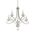 MERIDIAN, MODERN CONTEMPORARY BRUSHED NICKEL CHANDELIER, CHANDELIER LIGHT