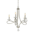 MERIDIAN, MODERN CONTEMPORARY BRUSHED NICKEL CHANDELIER, CHANDELIER LIGHT