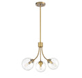 MERIDIAN, MID-CENTURY NATURAL BRASS CHANDELIER, CHANDELIER LIGHT