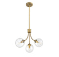 MERIDIAN, MID-CENTURY NATURAL BRASS CHANDELIER, CHANDELIER LIGHT