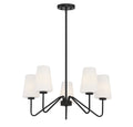 MERIDIAN, MID-CENTURY MATTE BLACK CHANDELIER, CHANDELIER LIGHT