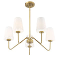 MERIDIAN, MID-CENTURY NATURAL BRASS CHANDELIER, CHANDELIER LIGHT