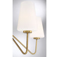 MERIDIAN, MID-CENTURY NATURAL BRASS CHANDELIER, CHANDELIER LIGHT