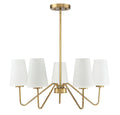 MERIDIAN, MID-CENTURY NATURAL BRASS CHANDELIER, CHANDELIER LIGHT