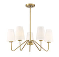 MERIDIAN, MID-CENTURY NATURAL BRASS CHANDELIER, CHANDELIER LIGHT