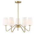 MERIDIAN, MID-CENTURY NATURAL BRASS CHANDELIER, CHANDELIER LIGHT