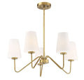 MERIDIAN, MID-CENTURY NATURAL BRASS CHANDELIER, CHANDELIER LIGHT