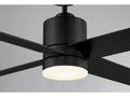 MERIDIAN, MODERN MATTE BLACK CEILING FAN, INDOOR CEILING FANS