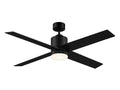 MERIDIAN, MODERN MATTE BLACK CEILING FAN, INDOOR CEILING FANS