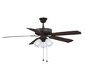 MERIDIAN MODERN OIL RUBBED BRONZE CEILING FAN - Indoor