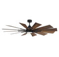 MERIDIAN, MODERN MATTE BLACK CEILING FAN, INDOOR CEILING FANS