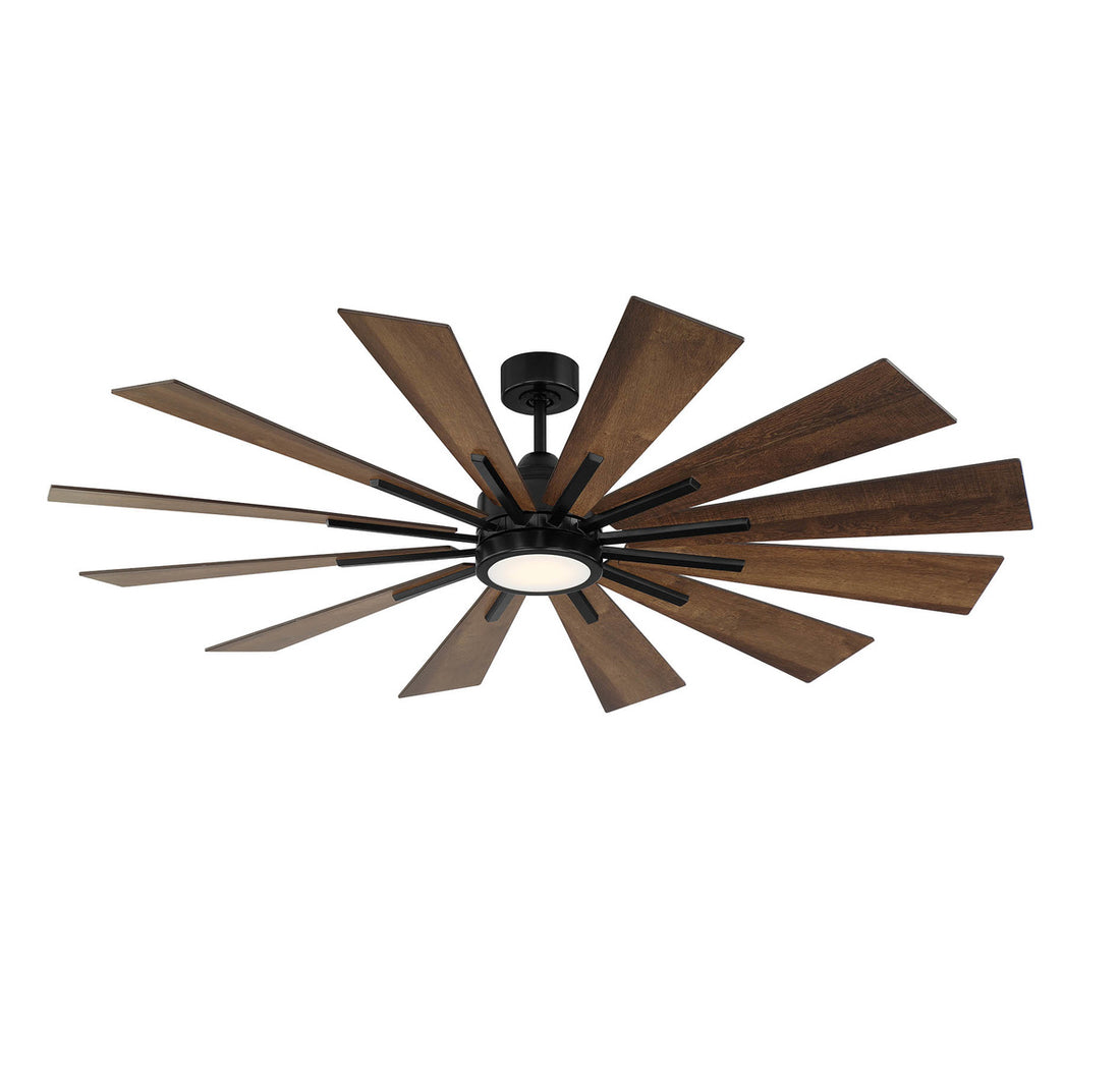 MERIDIAN MODERN MATTE BLACK CEILING FAN - Indoor