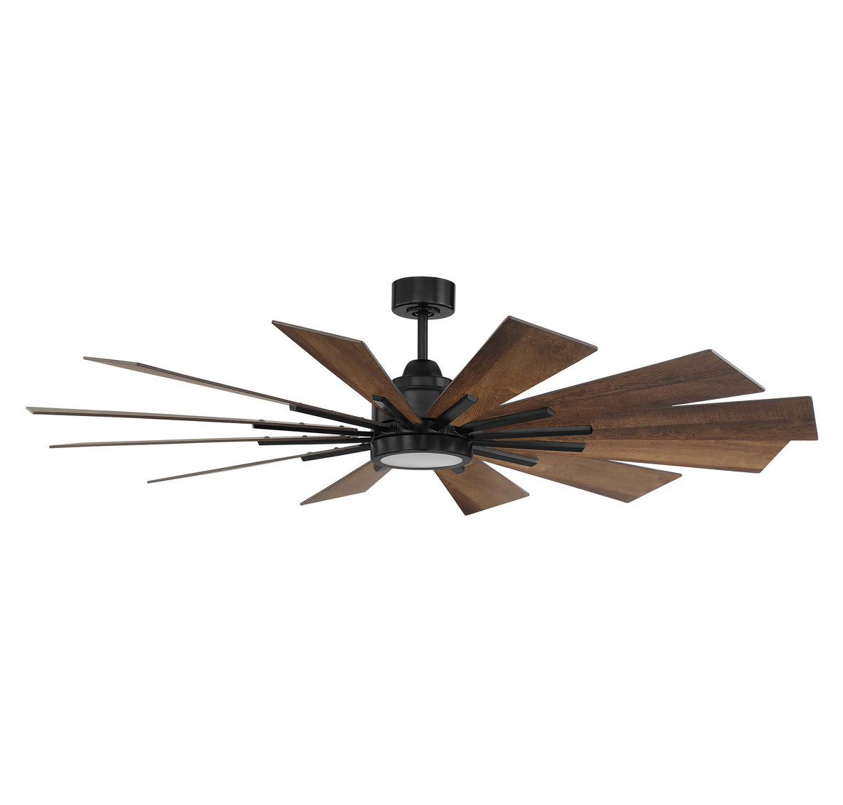 MERIDIAN, MODERN MATTE BLACK CEILING FAN, INDOOR CEILING FANS