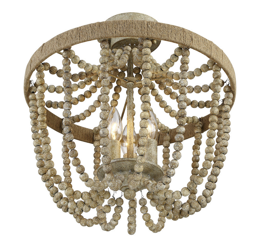 MERIDIAN, BOHEMIAN FARMHOUSE SEMI-FLUSH, SEMI FLUSH MOUNT LIGHT