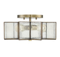 MERIDIAN, MODERN NATURAL BRASS SEMI-FLUSH, SEMI FLUSH MOUNT LIGHT