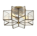 MERIDIAN, MODERN NATURAL BRASS SEMI-FLUSH, SEMI FLUSH MOUNT LIGHT