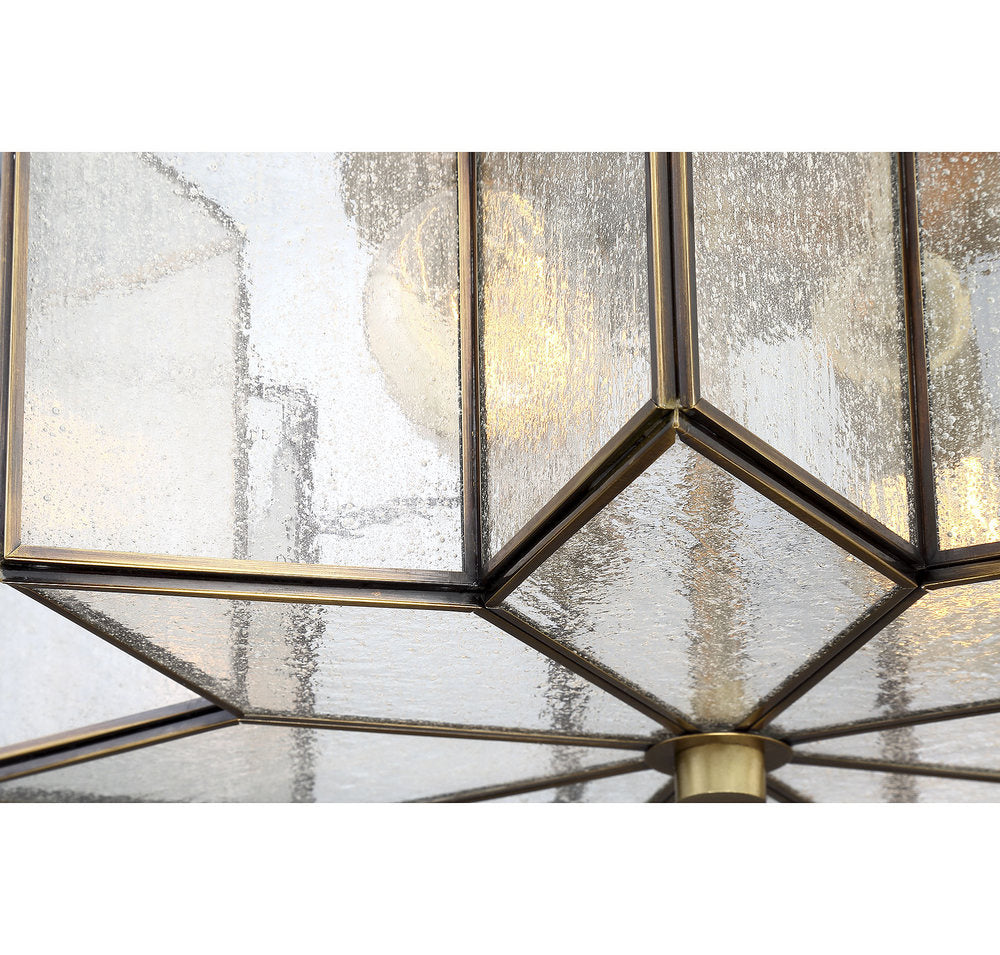 MERIDIAN, MODERN NATURAL BRASS SEMI-FLUSH, SEMI FLUSH MOUNT LIGHT