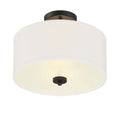 MERIDIAN, MODERN MATTE BLACK SEMI-FLUSH, SEMI FLUSH MOUNT LIGHT