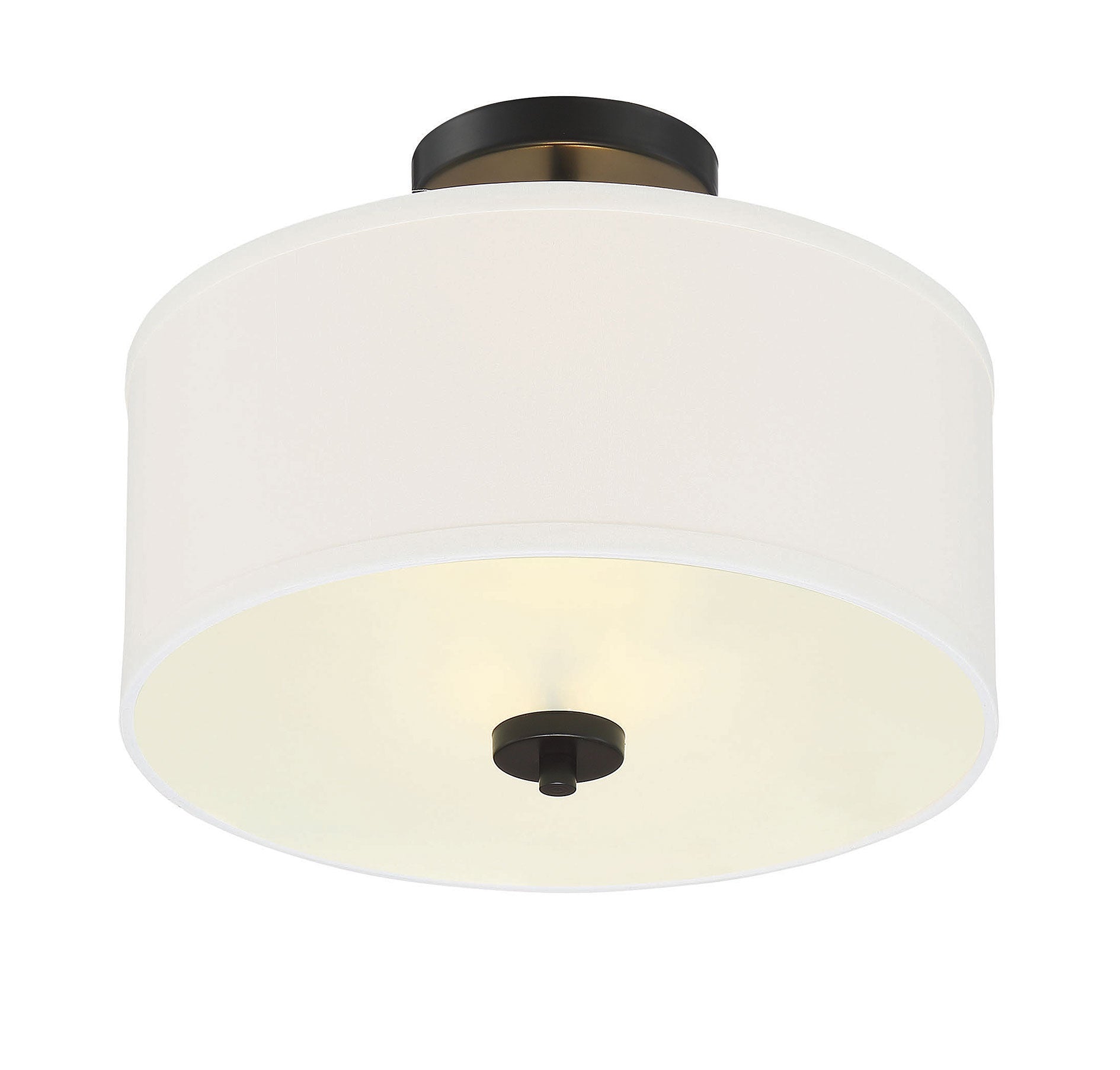 MERIDIAN, MODERN MATTE BLACK SEMI-FLUSH, SEMI FLUSH MOUNT LIGHT