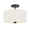 MERIDIAN, MODERN MATTE BLACK SEMI-FLUSH, SEMI FLUSH MOUNT LIGHT