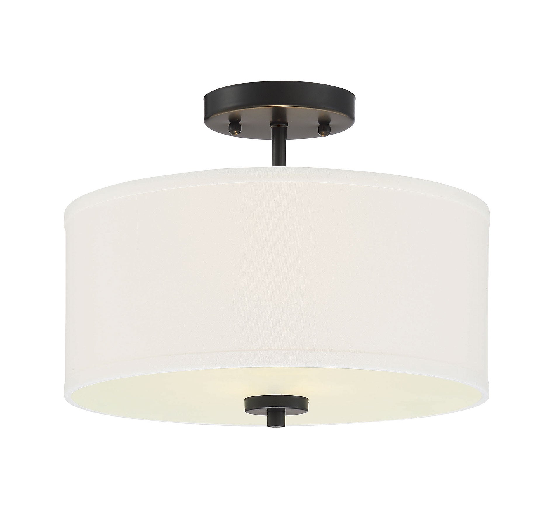 MERIDIAN, MODERN MATTE BLACK SEMI-FLUSH, SEMI FLUSH MOUNT LIGHT