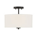 MERIDIAN, MODERN MATTE BLACK SEMI-FLUSH, SEMI FLUSH MOUNT LIGHT
