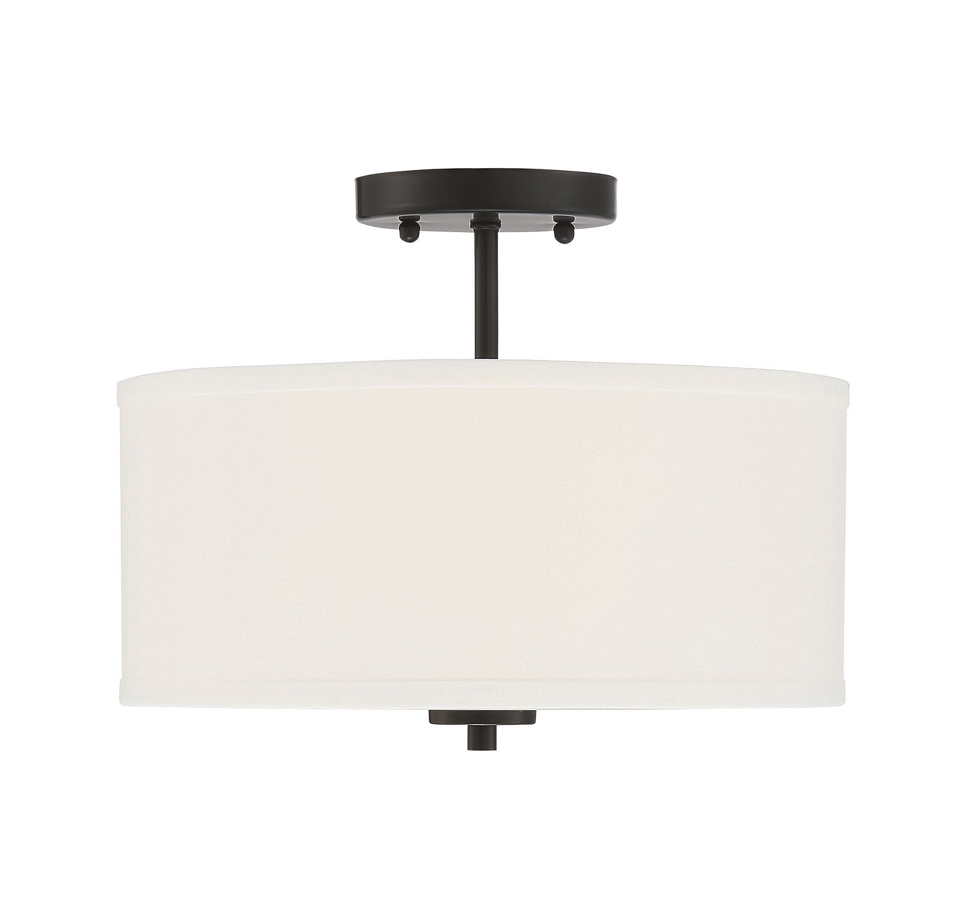 MERIDIAN, MODERN MATTE BLACK SEMI-FLUSH, SEMI FLUSH MOUNT LIGHT