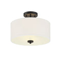 MERIDIAN, MODERN MATTE BLACK SEMI-FLUSH, SEMI FLUSH MOUNT LIGHT