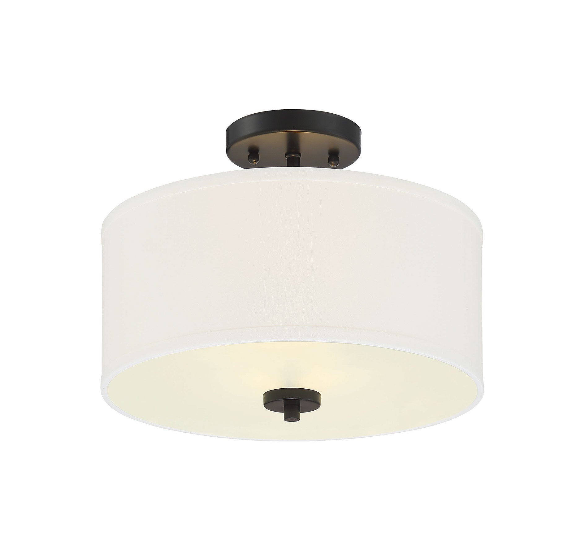 MERIDIAN, MODERN MATTE BLACK SEMI-FLUSH, SEMI FLUSH MOUNT LIGHT