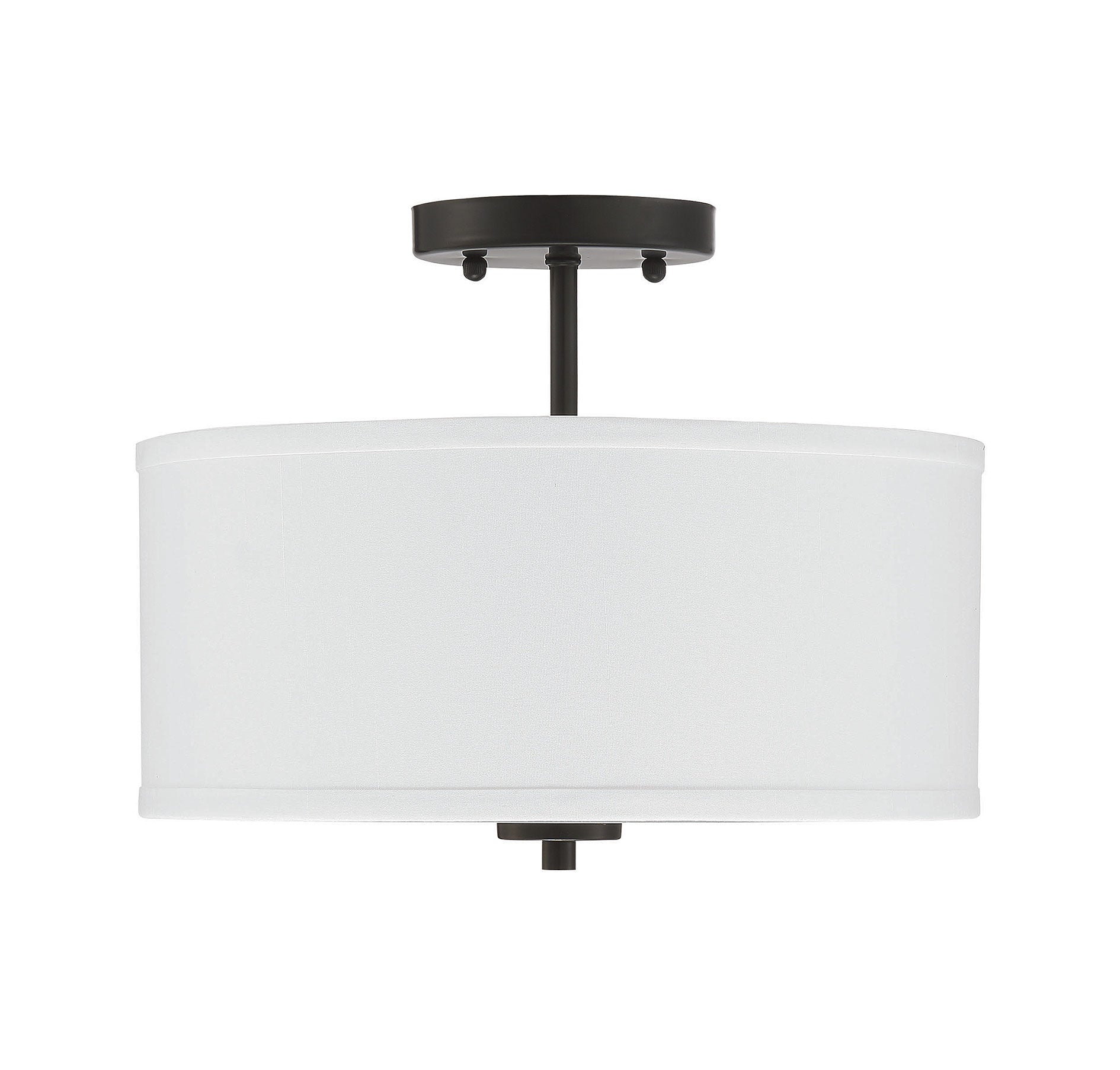 MERIDIAN, MODERN MATTE BLACK SEMI-FLUSH, SEMI FLUSH MOUNT LIGHT