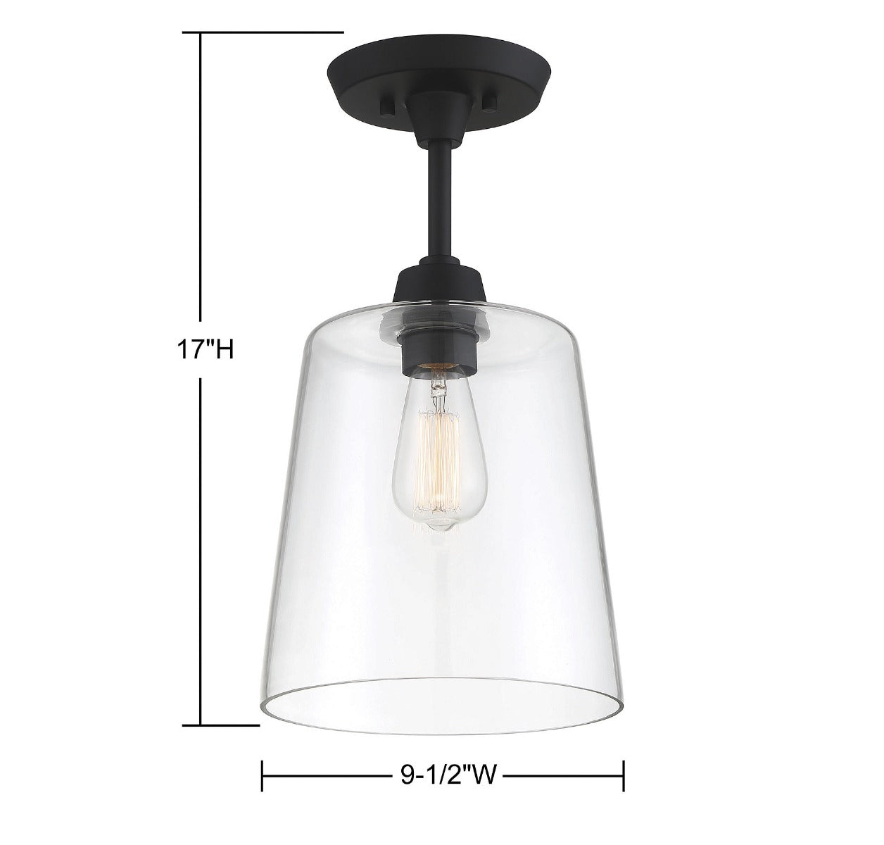 MERIDIAN, INDUSTRIAL SEMI-FLUSH, SEMI FLUSH MOUNT LIGHT