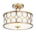 MERIDIAN, MID-CENTURY MODERN BOHEMIAN SEMI-FLUSH, SEMI FLUSH MOUNT LIGHT