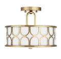 MERIDIAN, MID-CENTURY MODERN BOHEMIAN SEMI-FLUSH, SEMI FLUSH MOUNT LIGHT