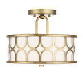 MERIDIAN, MID-CENTURY MODERN BOHEMIAN SEMI-FLUSH, SEMI FLUSH MOUNT LIGHT