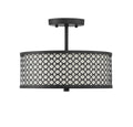 MERIDIAN, MODERN MATTE BLACK SEMI-FLUSH, SEMI FLUSH MOUNT LIGHT
