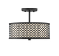 MERIDIAN, MODERN MATTE BLACK SEMI-FLUSH, SEMI FLUSH MOUNT LIGHT