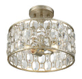 MERIDIAN, SHABBY CHIC ECLECTIC SEMI-FLUSH, SEMI FLUSH MOUNT LIGHT