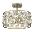MERIDIAN, SHABBY CHIC ECLECTIC SEMI-FLUSH, SEMI FLUSH MOUNT LIGHT