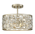 MERIDIAN, SHABBY CHIC ECLECTIC SEMI-FLUSH, SEMI FLUSH MOUNT LIGHT