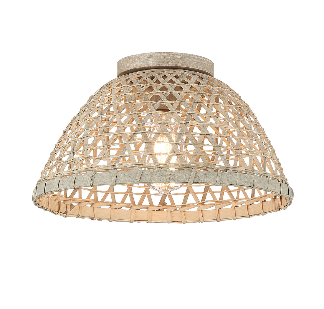 MERIDIAN, NATURAL RATTAN FLUSH MOUNT, FLUSH MOUNT CEILING LIGHTS