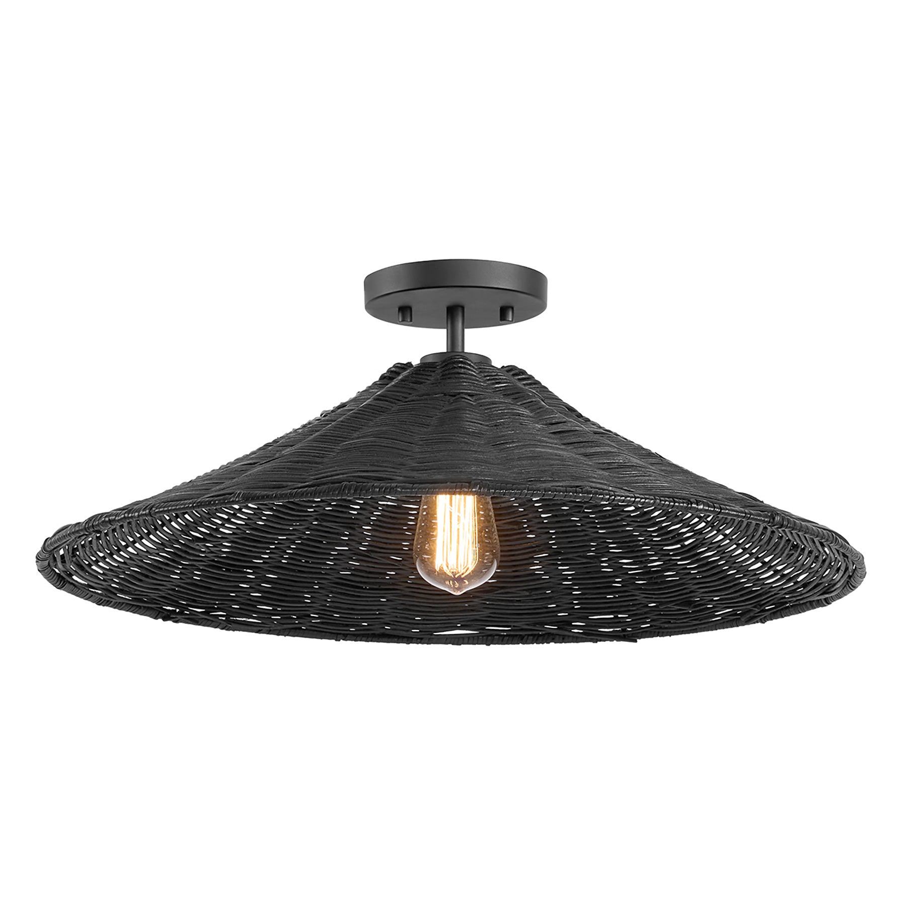 MERIDIAN, BOHEMIAN MID-CENTURY MODERN SEMI-FLUSH, SEMI FLUSH MOUNT LIGHT