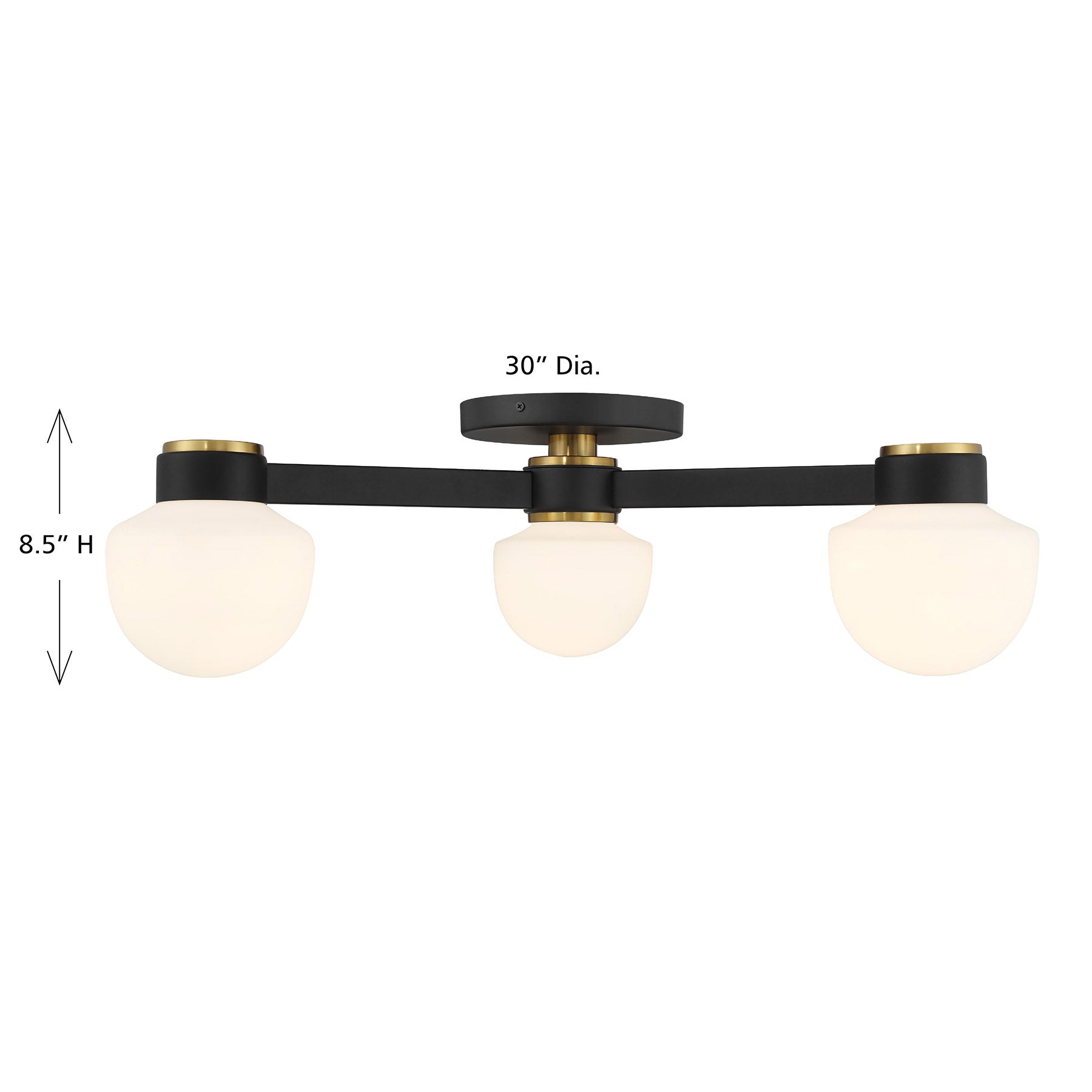 MERIDIAN, MID-CENTURY MODERN SEMI-FLUSH, SEMI FLUSH MOUNT LIGHT