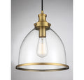 MERIDIAN, VINTAGE MID-CENTURY MODERN NATURAL BRASS PENDANT, PENDANT LIGHT