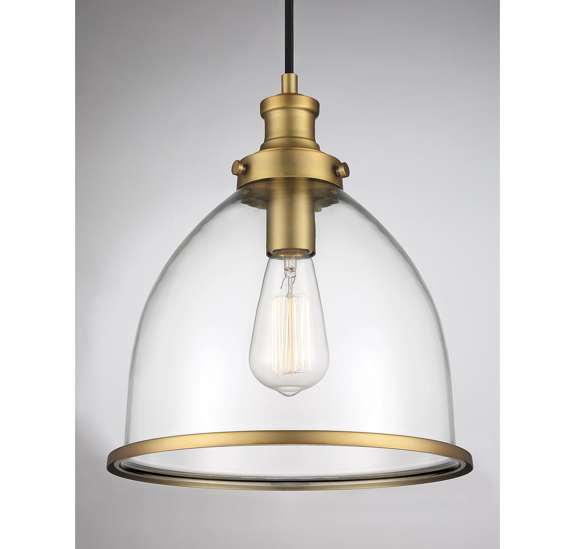 MERIDIAN, VINTAGE MID-CENTURY MODERN NATURAL BRASS PENDANT, PENDANT LIGHT